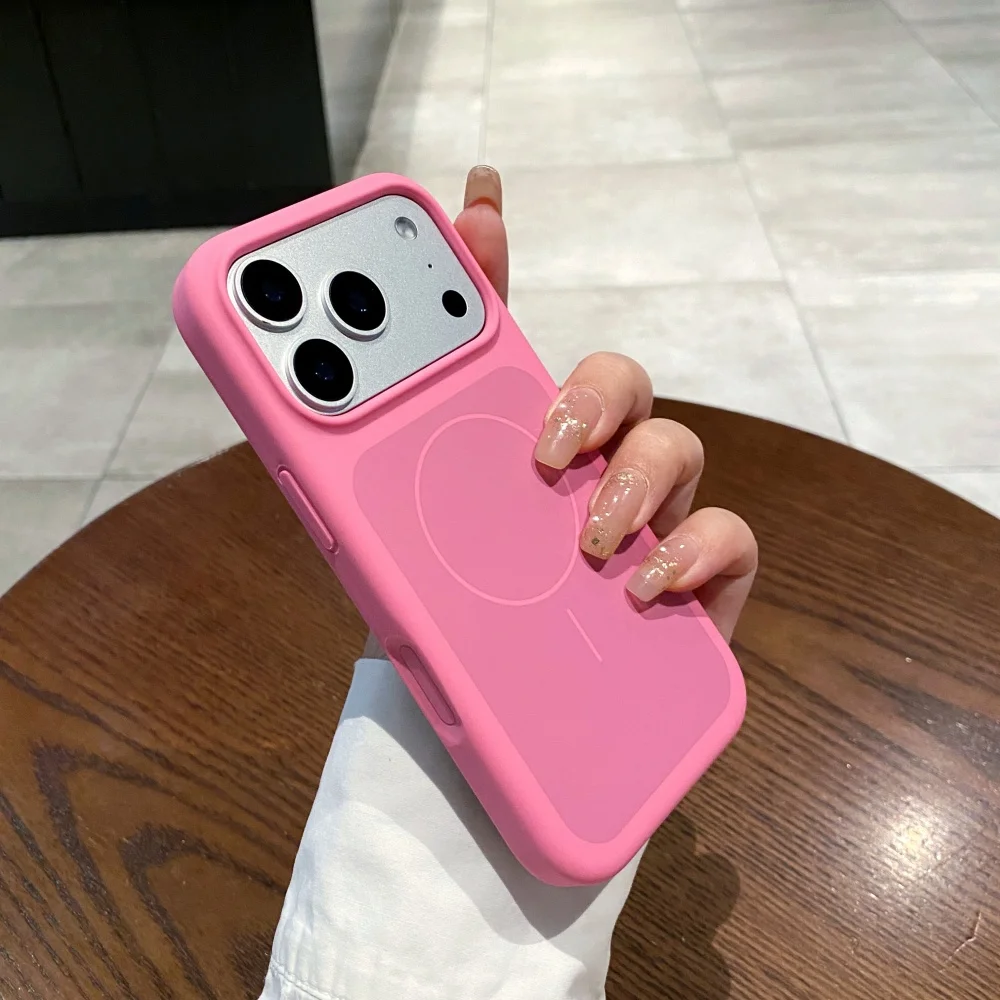 Premium Liquid Silicone Magnetic Wireless Charging Case - Skin-Feel Cover