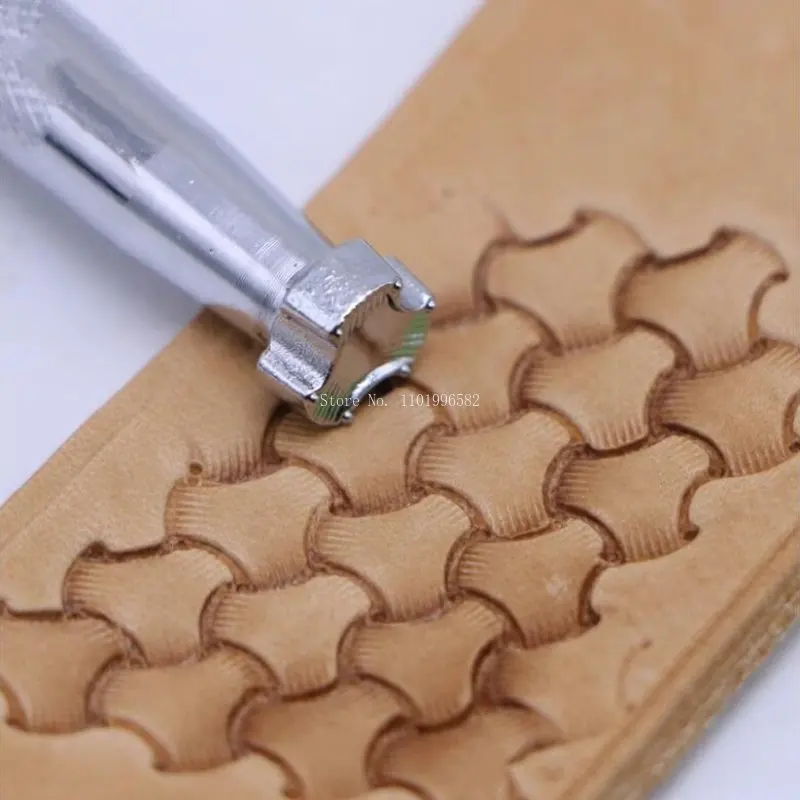 Leather Carving Embossed Alloy Electroplating Tool DIY Leather Handicraft Bag, Belt, Watchband Texture Imprint Engraving Punch