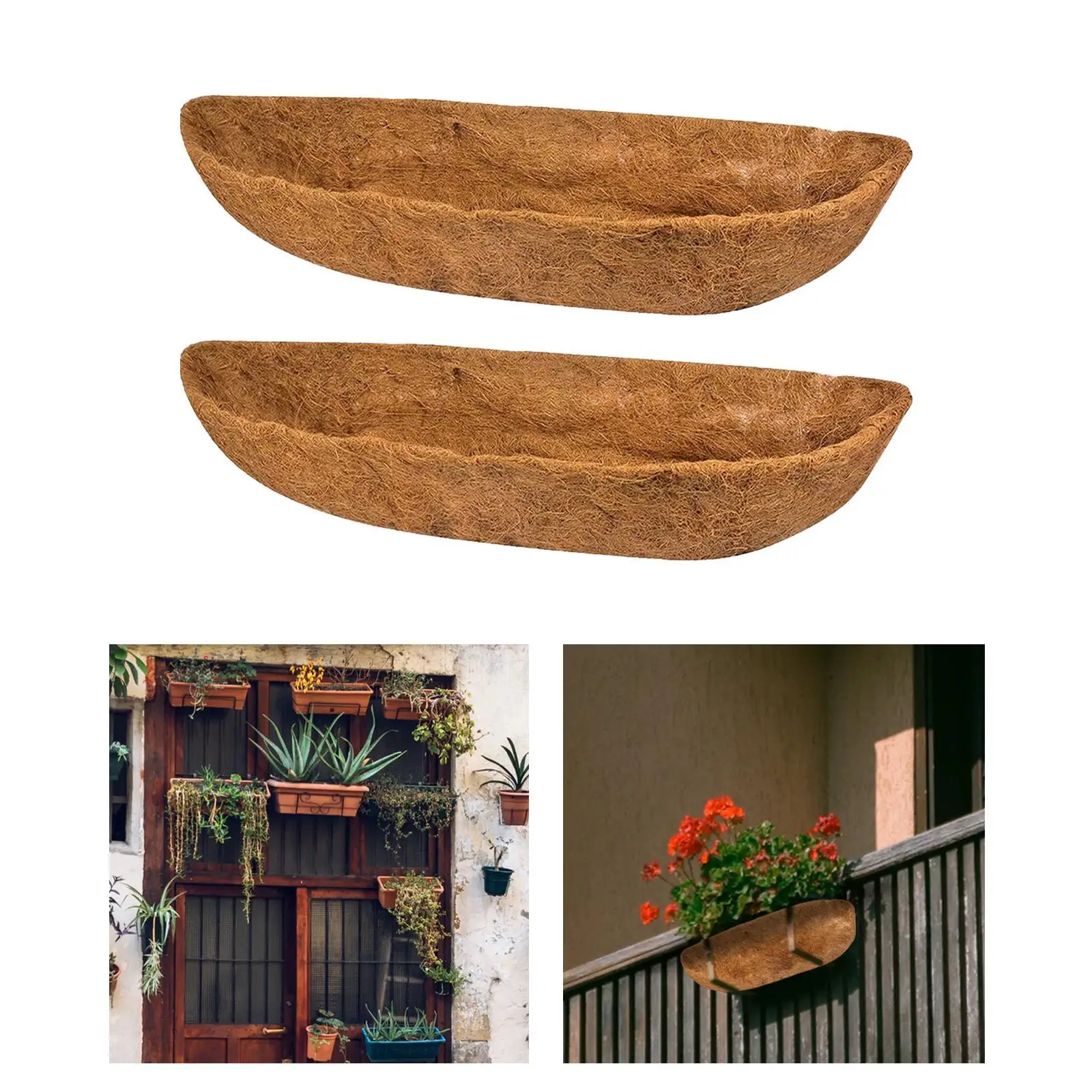 COCO LINER Balcony Flower Box Porch Deck Fence Replacement Liners 30 inch