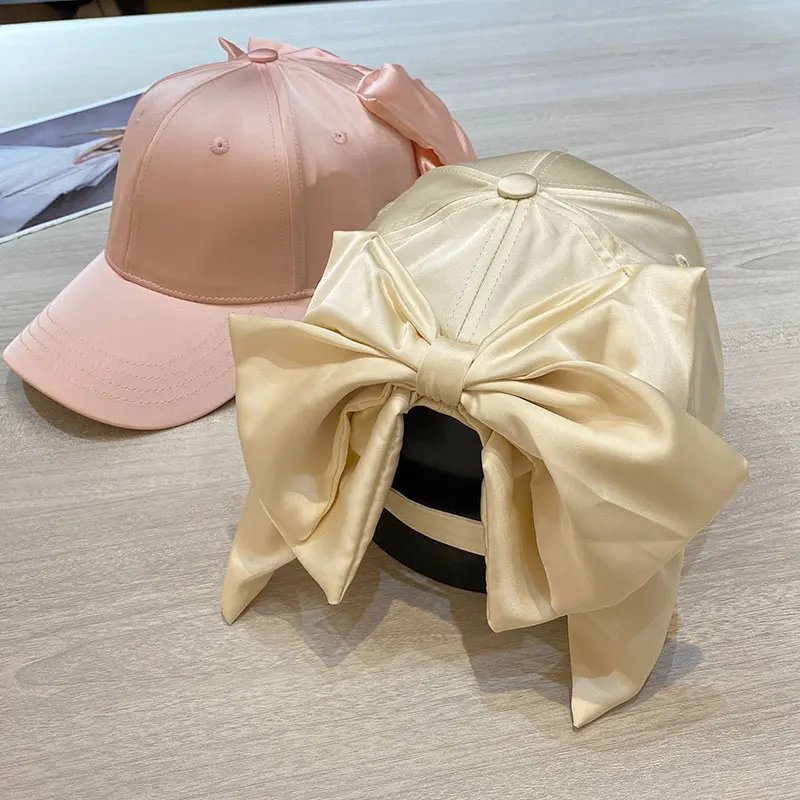Spring and Summer Ladies Baseball Cap Fashion Big Bow Personality Sun ...