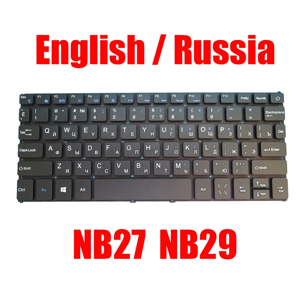 Laptop Keyboard For Irbis NB27 NB29 Russia RU English US Black Without Frame New