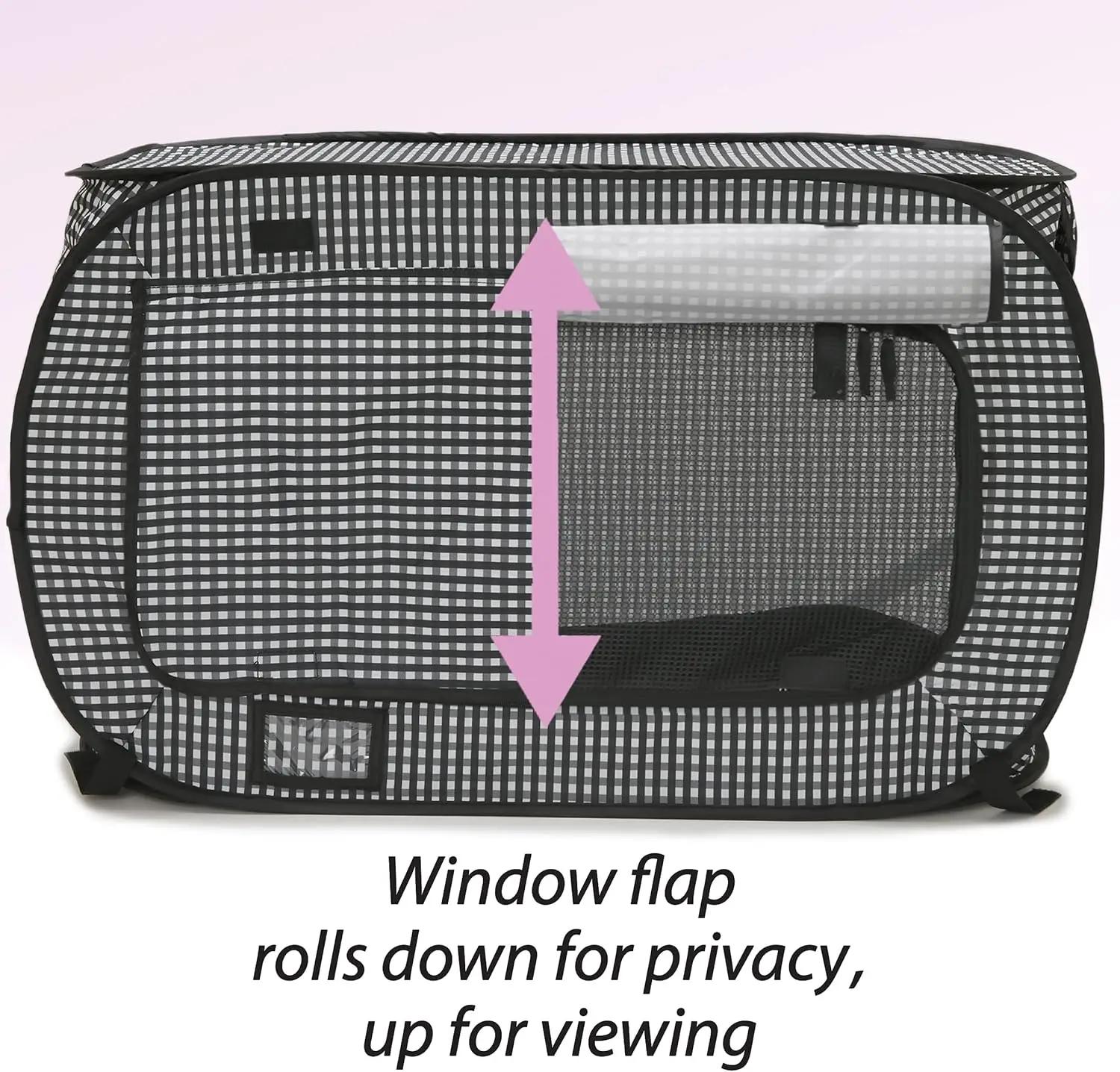 Stress-Free Enclosure Cat Travel Carrier Cage Collapsible Gray White Stripes