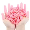100PCS Disposable Finger Cover Rubber Gloves Non-slip Anti-static Latex Finger Cots Fingertips Protector Gloves Nail Art Tool 2