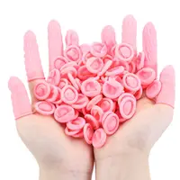 100PCS Disposable Finger Cover Rubber Gloves Non-slip Anti-static Latex Finger Cots Fingertips Protector Gloves Nail Art Tool 2