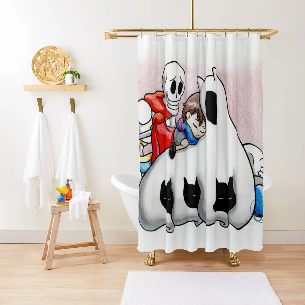 

Undertale - Nap between friends Shower Curtain Waterproof Shower Shower For Bathroom Anime Curtain