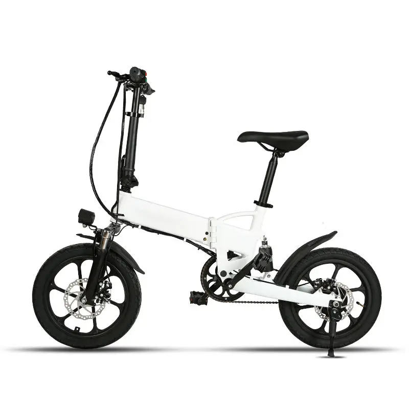 

16 inch Tire 36V Lithium Battery Single Speed Ebike LCD Display 250W Rear Hub Motor Aluminum Alloy Mini Folding Electric