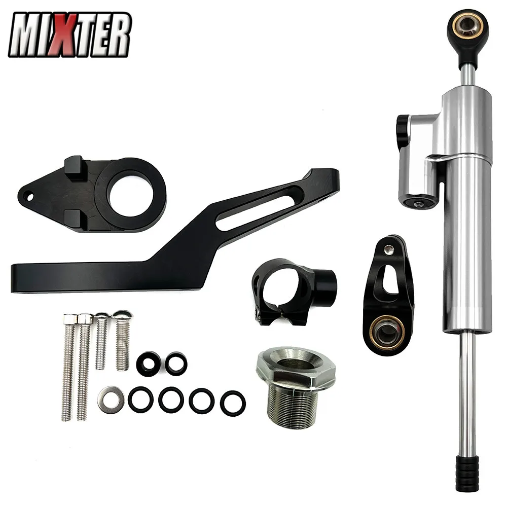 Motorcycle Steering Damper Stabilizer & Bracket Mount Kit For