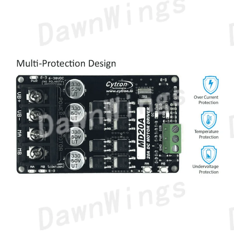 DC 모터 드라이버, MD20A - Cytron 20Amp, 6V-30V