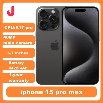 هاتف Apple iPhone 15 pro Max 256GB/512GB Dual ESIM 8GB RAM بشاشة 6.7 بوصة OLED شريحة A17pro 5G هاتف محمول أصلي غير مقفول مستعمل 1