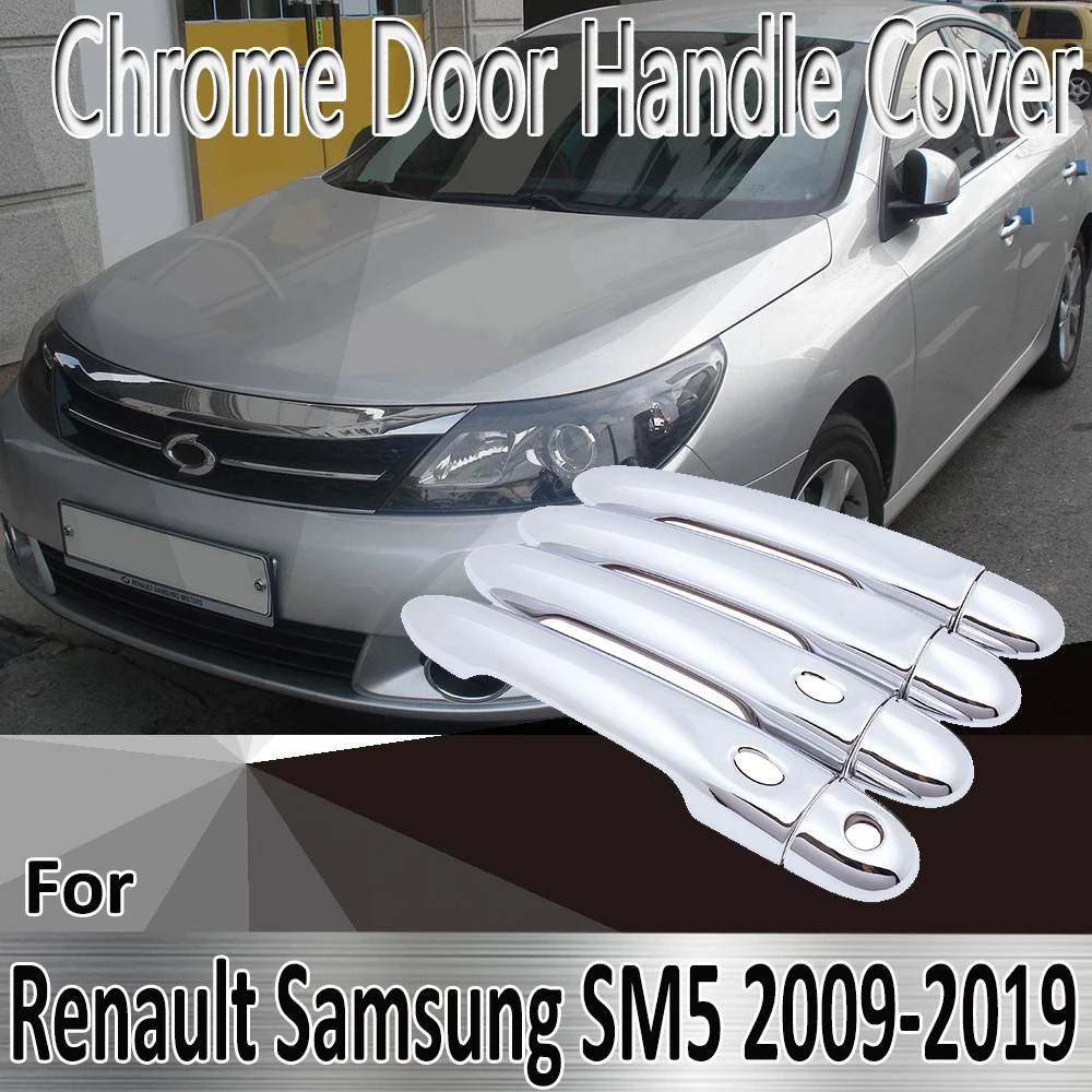 

For Renault Samsung NOVA SM5 L43 2009~2019 Styling Stickers Decoration Chrome Door Handle Cover Refit Car Accessories