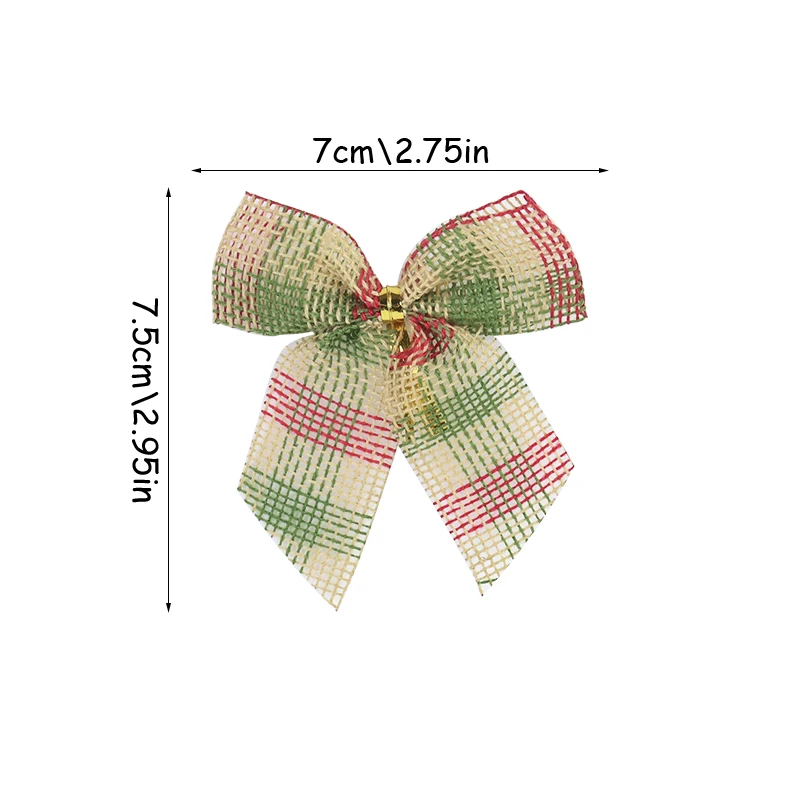 thumbnail image 1 of 10/20 piezas de mini lazos navideños para colgar en el árbol de Navidad, adornos navideños para el hogar, decoración de fiesta de Año Nuevo 2023, 1 of 5