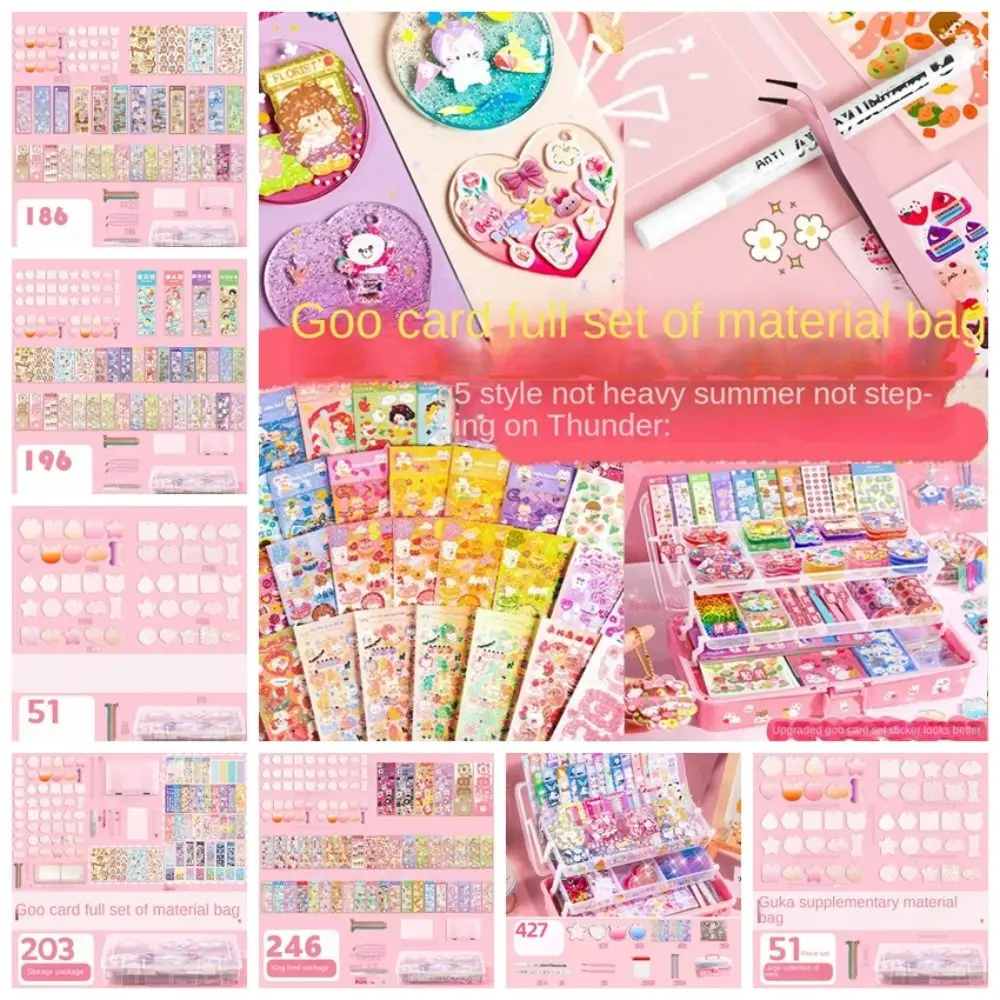 

Cartoon Sticker DIY Keychain Making Kit Handmade Toy DIY Sticker Set Guka Lovely Funny Gooka Stickers Set Birthday Gifts
