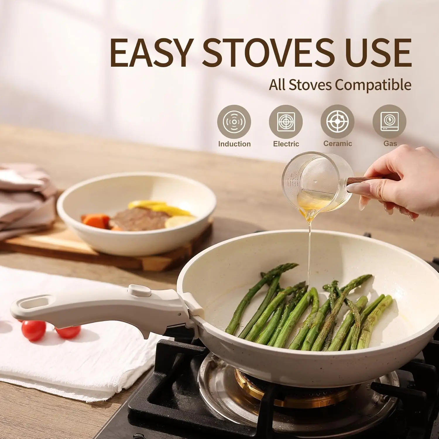 Ceramic nonstick cookware set image 4