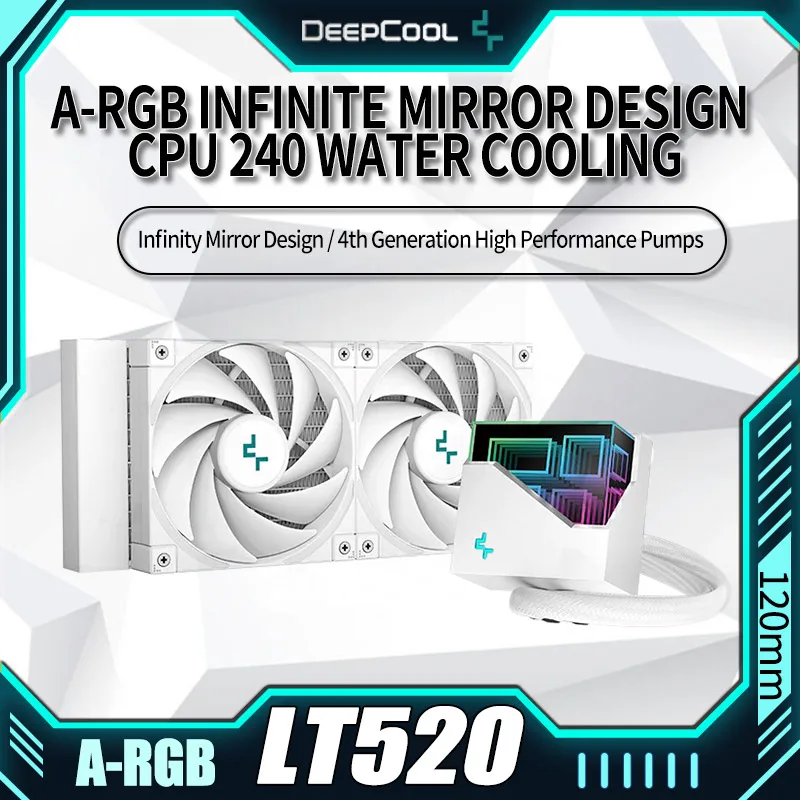 DeepCool-LT520-CPU-Water-Cooled-240-Radiator-ARGB-Computer-Fan-Low ...