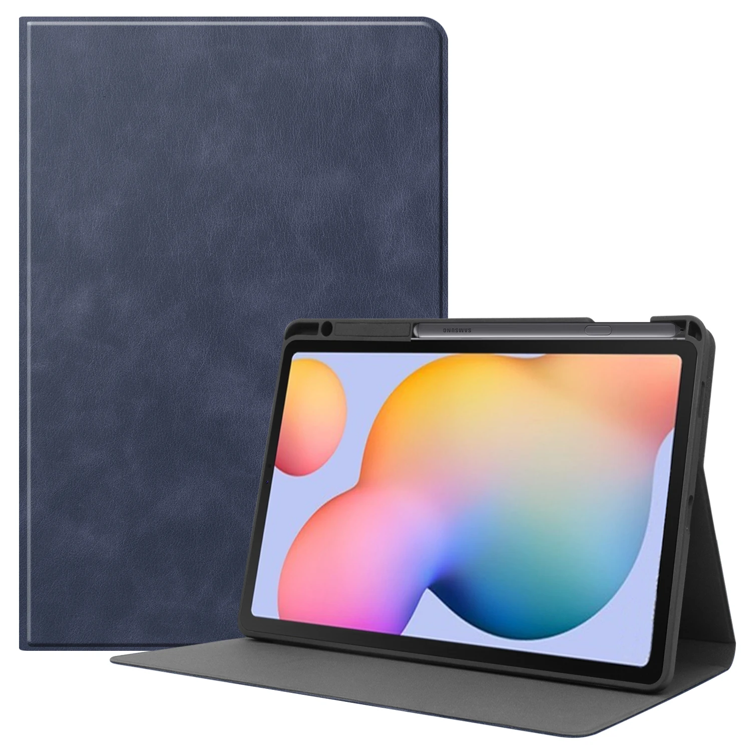 Premium Leather Tablet Case with Pencil Holder and Auto Sleep/Wake Feature