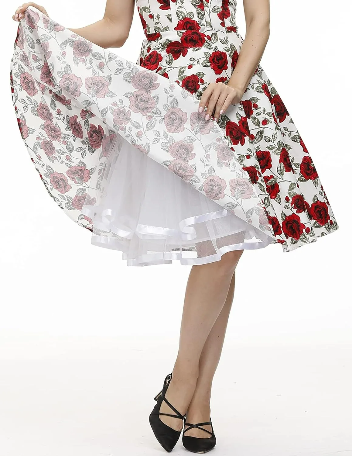 Woman Petticoat Tutu Underskirts 50's 3 Layer Ribbon Gauze Tulle skirt Vintage Wedding Bridal Slips Rockabilly Tutu flower girl underskirt wedding underskirt vintage underskirt lolita petticoat wedding petticoat petticoat underskirt petticoat skirt tulle tutu skirt