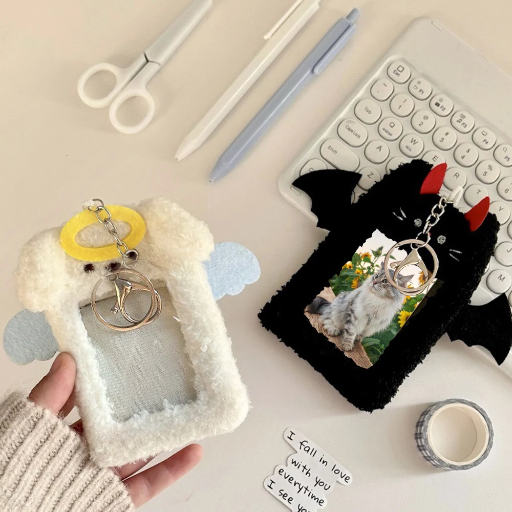 MyGiftHome Cartoon Plush Photocard Holder with Keychain
