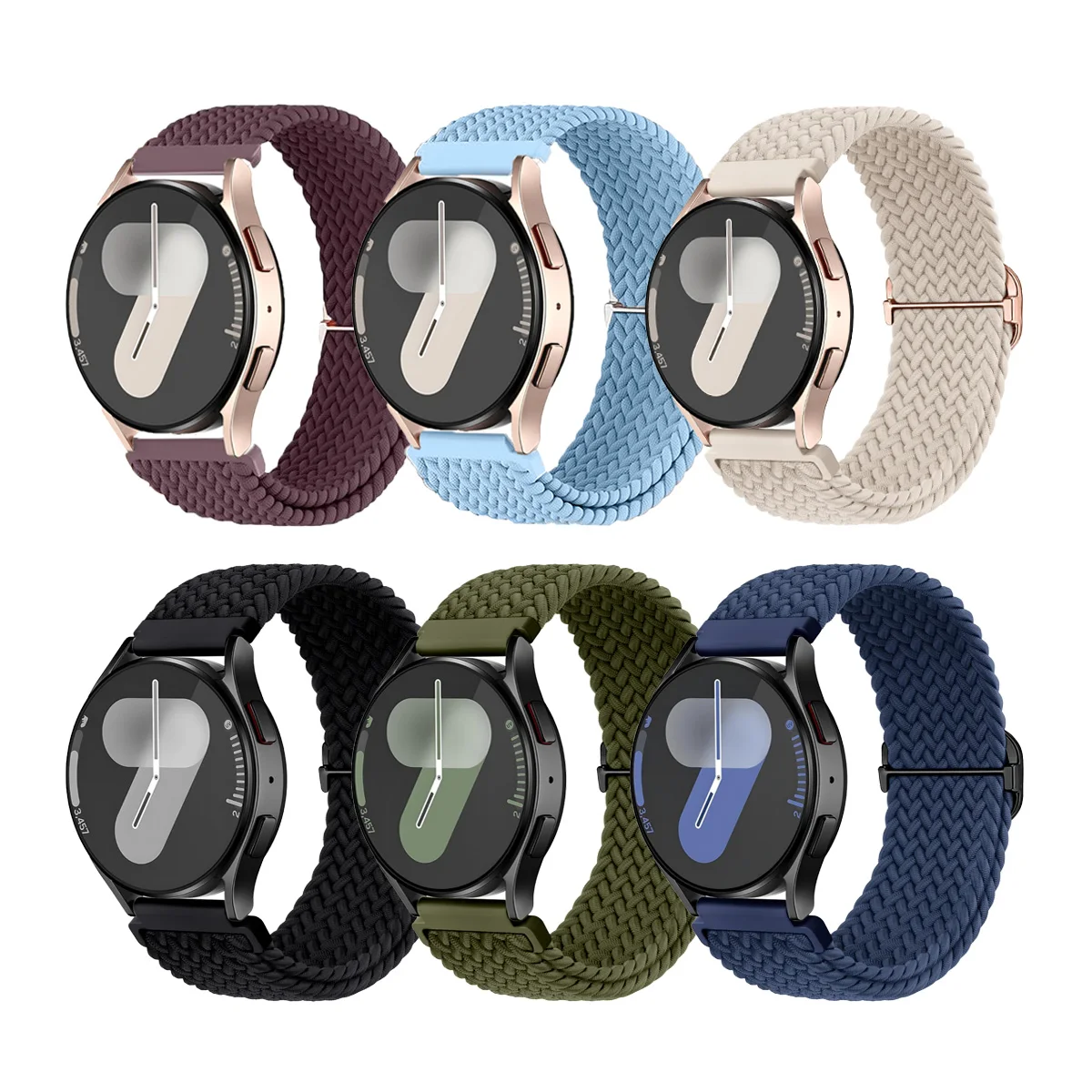 Braided Solo Loop Sport Bracelet - Multi-Size Adjustable Watch Band