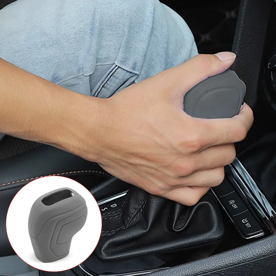 sourcing map beige in morbido silicone antiscivolo manuale Auto copertura pomello cambio coperchio protettivo