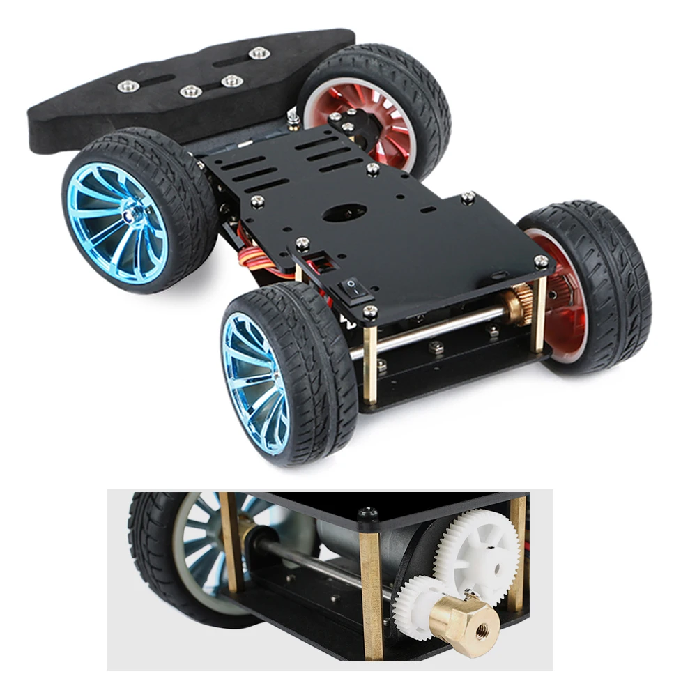 4 Wheel DIY Servo Robot Car 4WD Chassis Smart Car for Arduino Platform