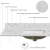 Bathroom Vanity Top with Undermount Rectangular Middle Sink and 4" Height Backsplash, Pre-Drilled 8 Inch Faucet Hole 6