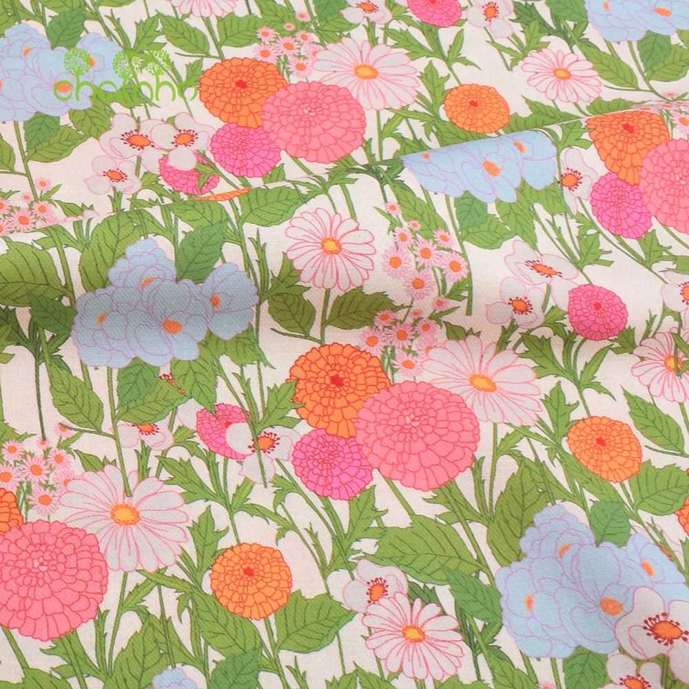 Chainho,21S Thickened Twill Digital Direct Spraying Cotton Fabric,DIY Sewing Quilting For Garments,Bags Home Textiles Material