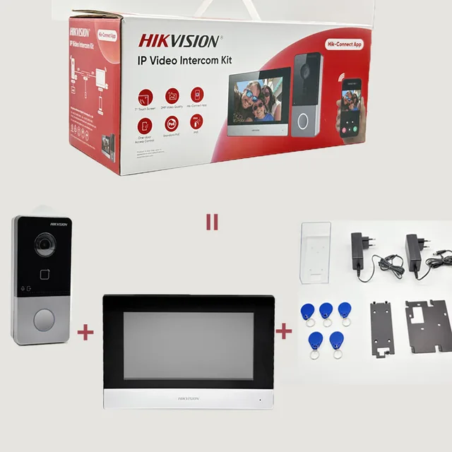 Hikvision DS-KIS603-P(C) Video Intercom Kit  DS-KV6113-WPE1(C) DS-KH6320-WTE1  Doorbell  Poe Door Station WIFI Monitor 2