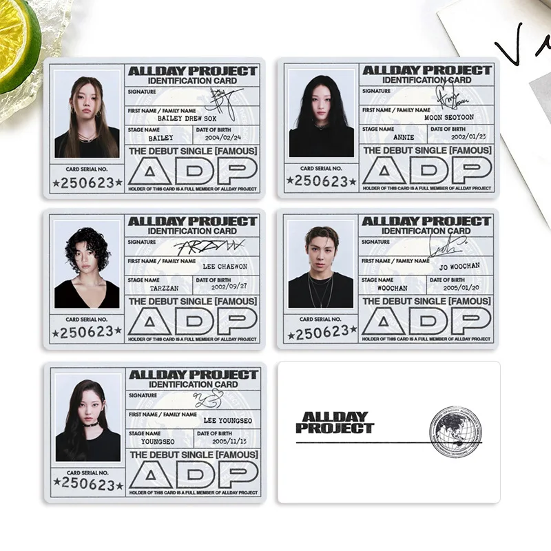 新しい ALLDAY プロジェクトフォトカードクリエイティブ ID カードアン
