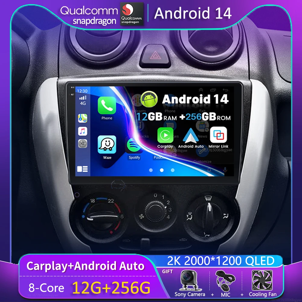 

Android 14 Carplay Car Radio For LADA BA3 Granta 2011 - 2017 Navigation Multimedia GPS Player Stereo WiFi+4G video BT 360 Camera