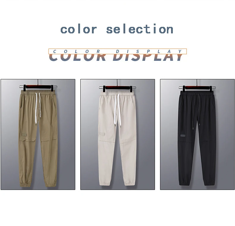Description Picture 5 of itemMen's Casual All-In-One Outdoor Cross-Country Fitness Pants Trend Fashion Loose Straight Leg Sweatpants Solid Color Overalls