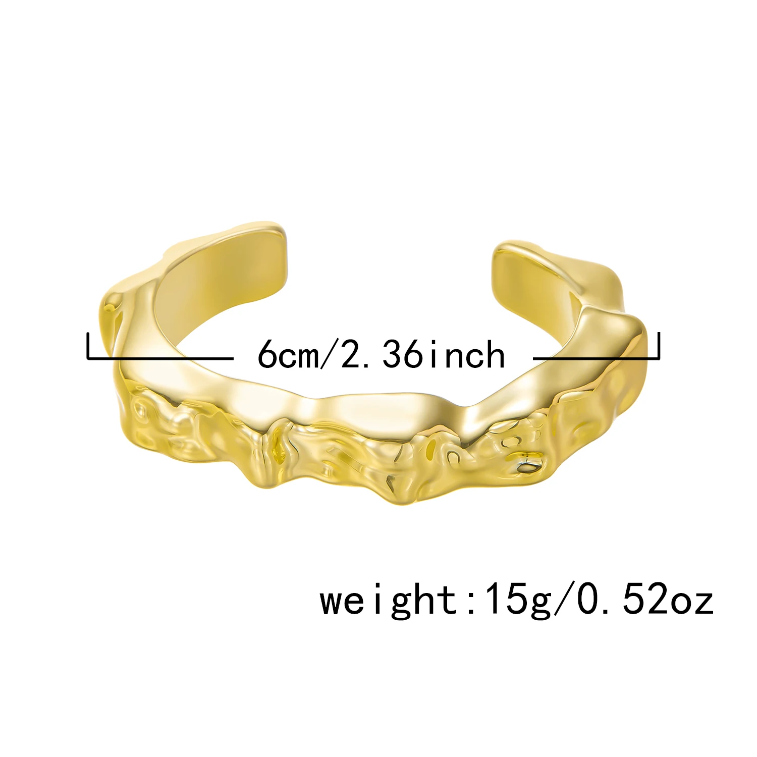 Punk Unregelmäßige Breite Manschette Chunky Armreif für Frauen Glatte Kunststoff Gold Farbe Geometrische Armreif 2025, Neue Trendy Schmuck Geschenke – Detail 20