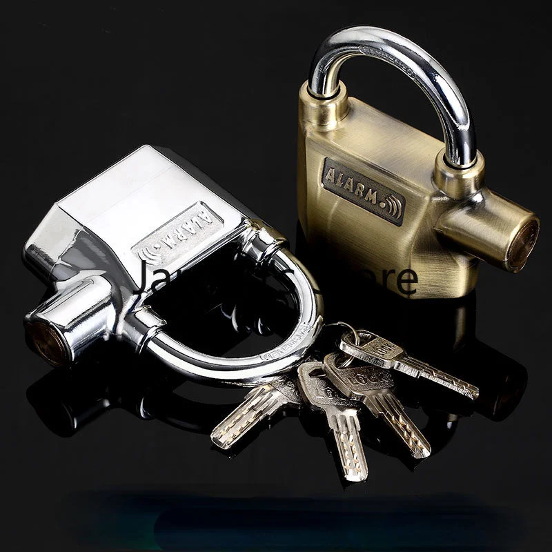 Anti-rust Security Lock com 110db Alarme Núcleo de Cobre Completo Liga de Zinco Motocicleta Long Beam Bicicleta Alarme Cadeado