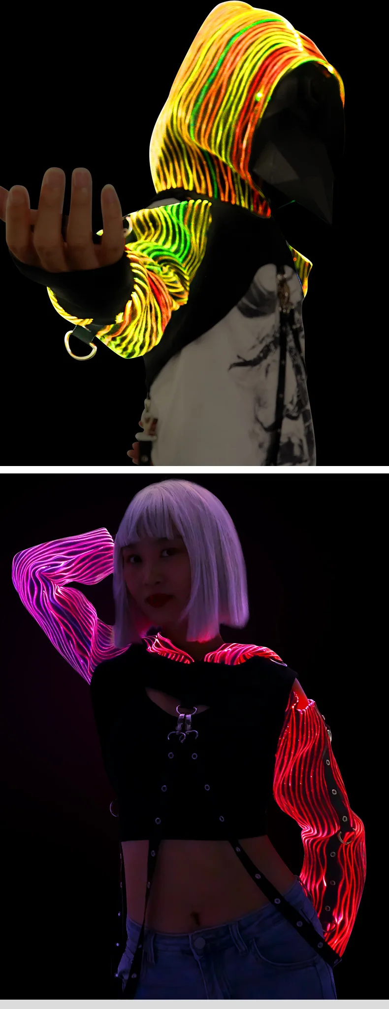 Fibre Optic Hooded Top 11