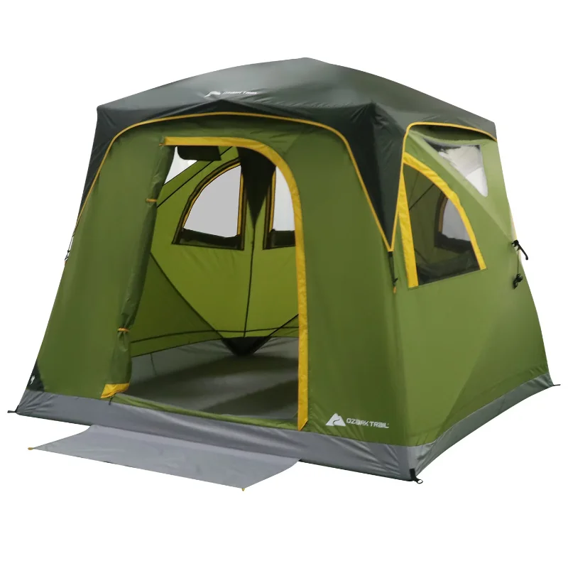 Gelukkig Gevangene poll Camping Tent 4 Person Instant Tent Pop Up Hub Tent, Green| | - AliExpress