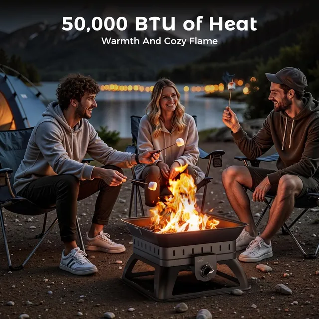 Portable Propane Fire Pit for Outdoor Camping and Patio Use 6