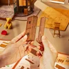 Robotime Rolife DIY Miniature House Kit Tipsy Restaurant Desk Bookshelf Decoration for Adults Gift Idea For Girls Boys Kids 3