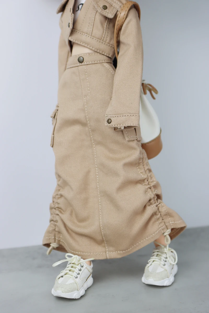 For Blythe Doll Jeans Coat for Ob24 Ob22 Azone Dolls Clothes Denim Jacket