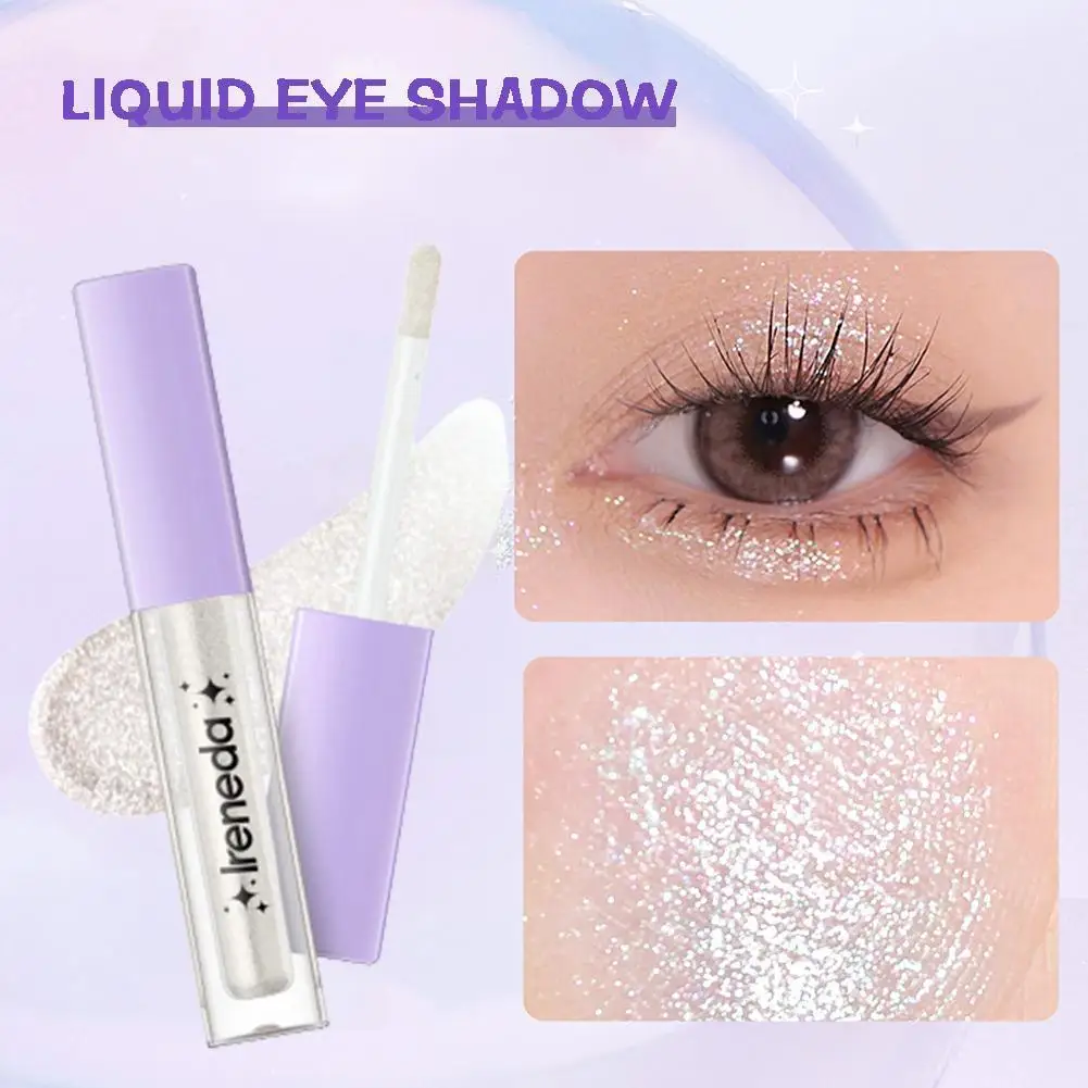 

IRENEDA Glitter Liquid Eyeshadow Shimmer Waterproof Makeup Eye Diamond High Pigment Cosmetic Eyeliner Shiny Longlasting Met I8P3