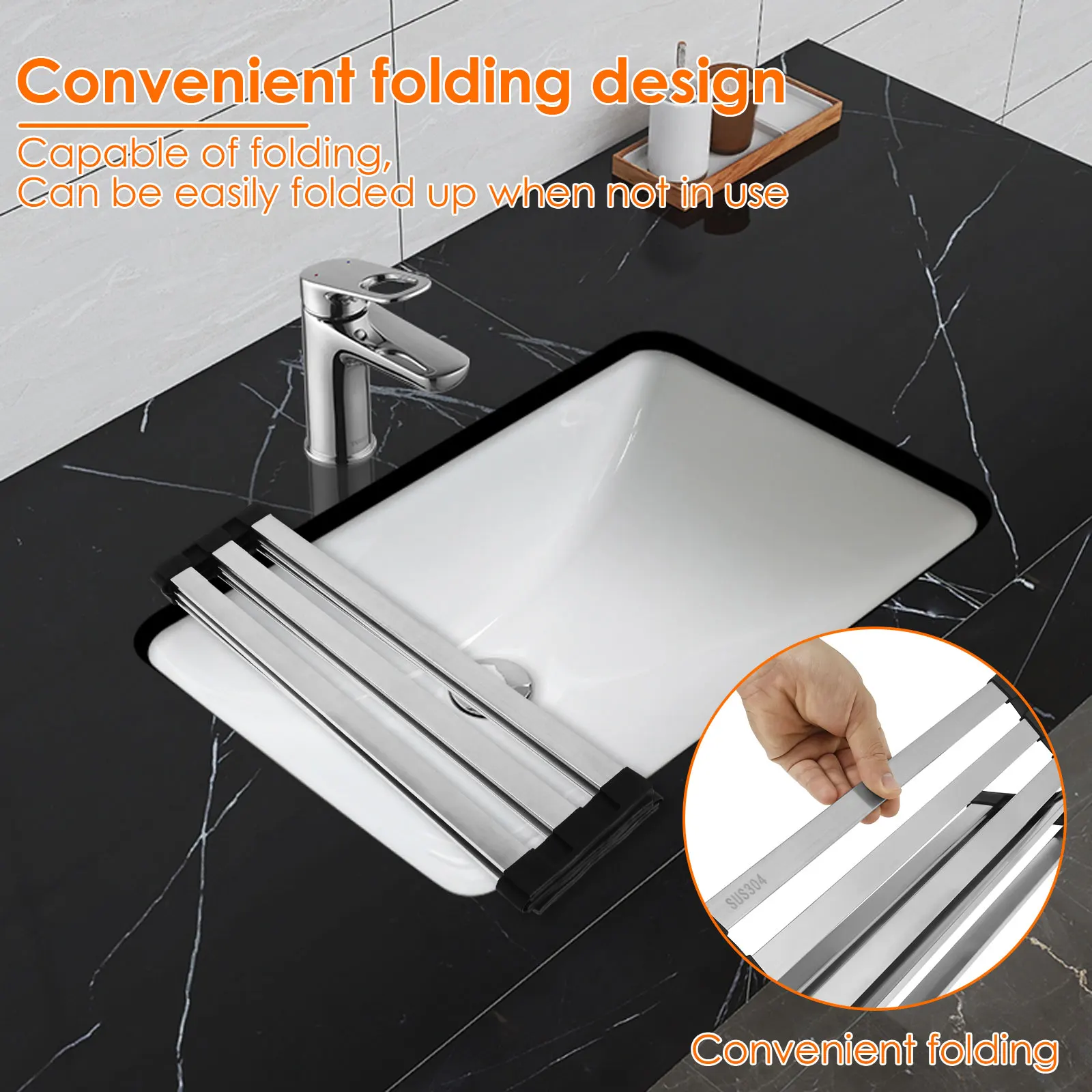 Stainless Steel Foldable Dish Drying Rack