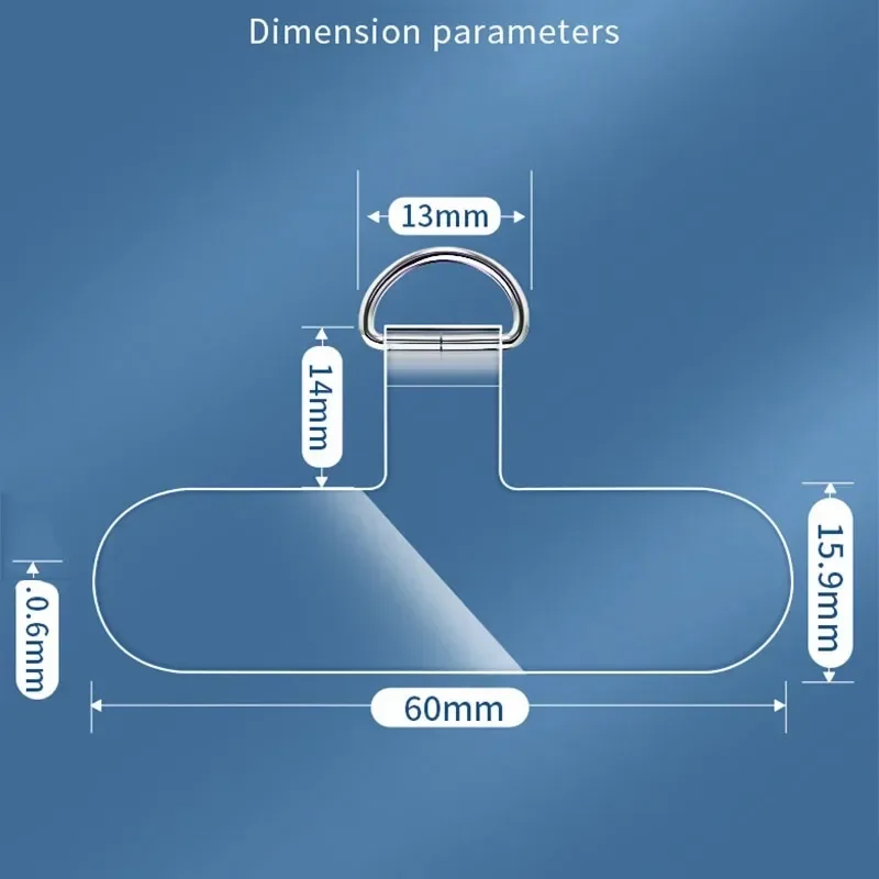 Detachable Universal Transparent Lanyard TPU Patch Anti-Loss Cell Phone Hanging Rope Card Gasket Phone Suspension Strap Tie Pad