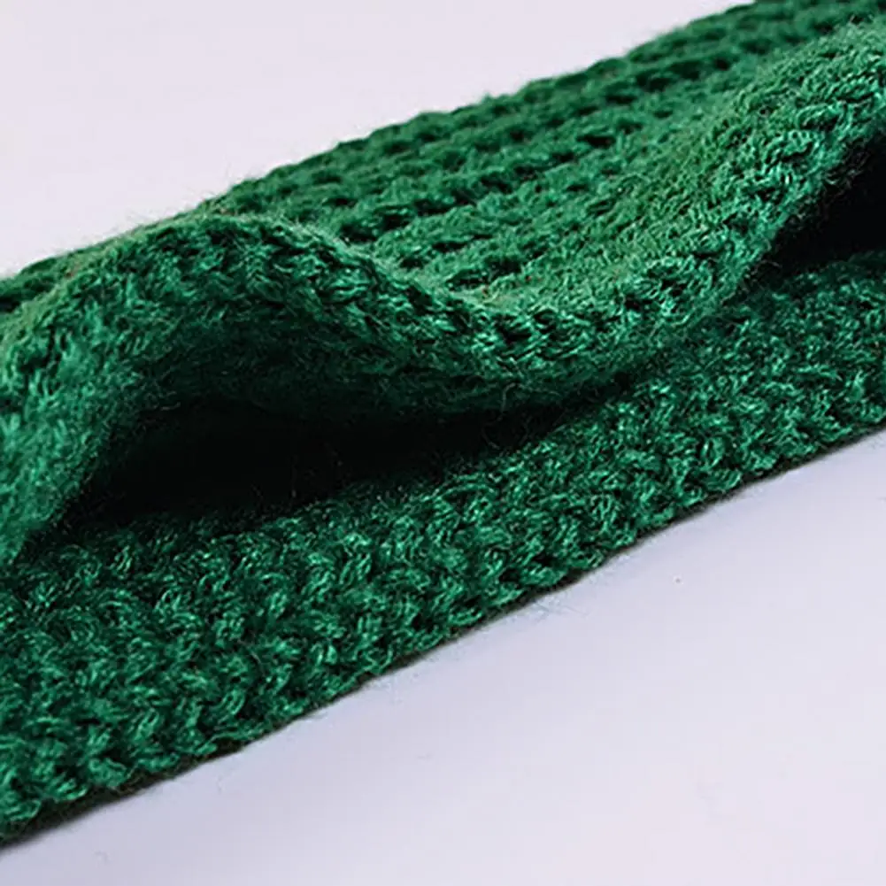 Autumn Winter Kids Scarf Solid Color Stretch Knitted