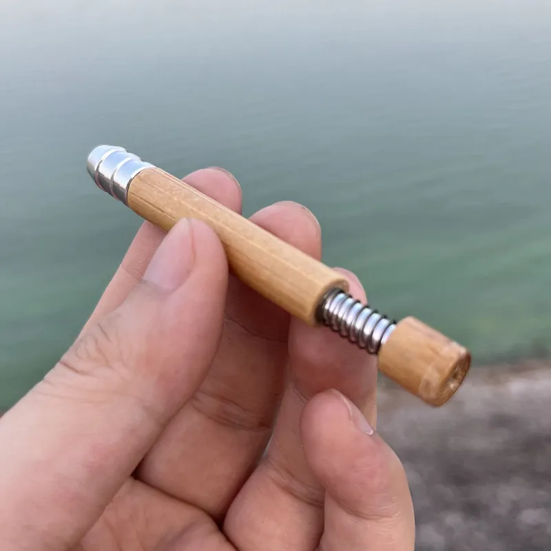 1 Pc Length:8CM Walnut Wooden Accessories With Retractable Spring Drop Shipping
