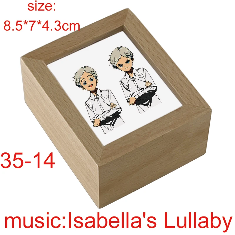 Anime The Promised Neverland Music Box Wind Up Isabella's Lullaby Song  Custom Printed Gift Wooden Decoration - Buy The Promised Neverland,Custom  Gift