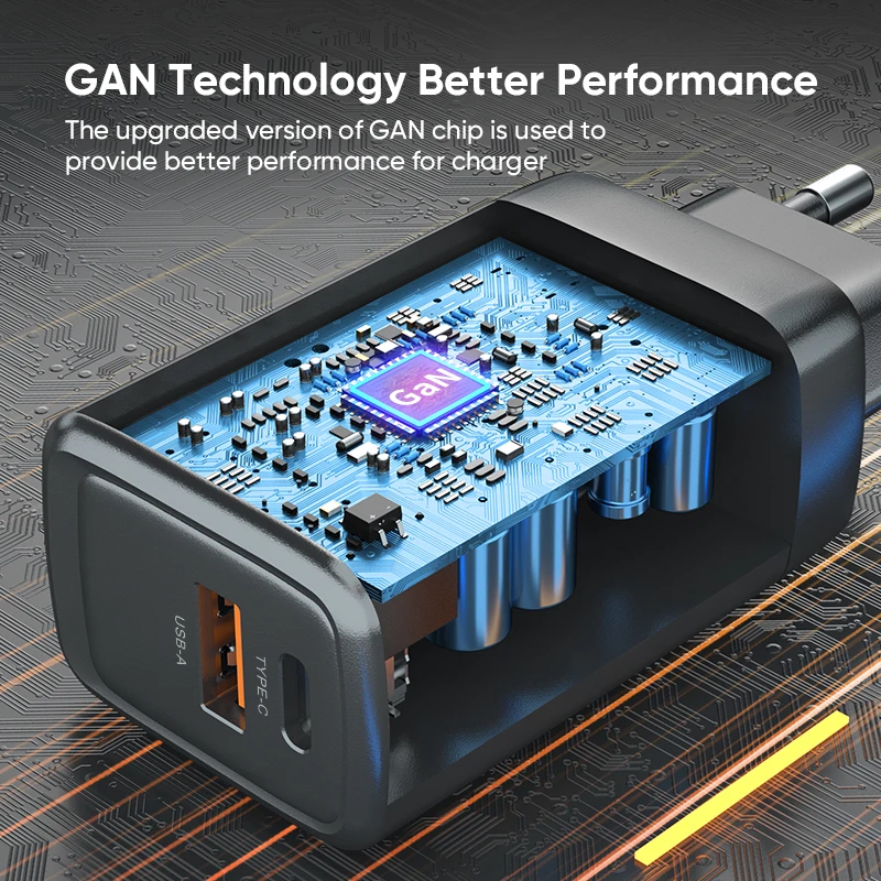 AUFU GaN USB Type C Charger 65W 45W PPS PD QC4.0 3.0 Quick Charger For Macbook Laptop IPAD Tablet iPhone 15 14 Samsung S23 Ultra