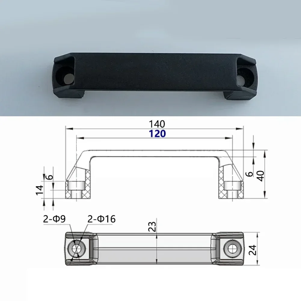 Cabinet Pulls Handles Furniture Handles Drawer Knob Black Plastic Industrial Cabinet Wardrobe Knobs Hardware 2PCS furniture handles