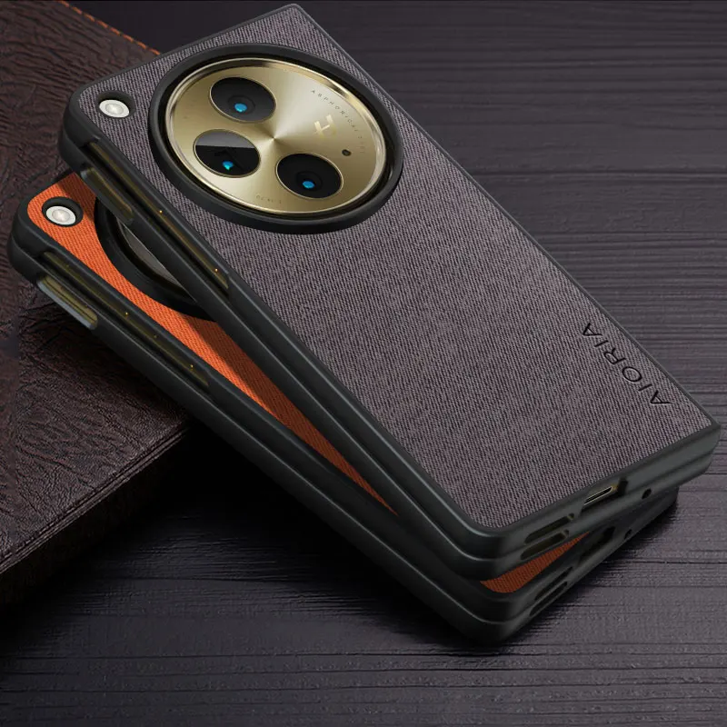 Custodia Per Oneplus Open Coque Luxury Textile Leather Skin Soft Phone Cover Funda Per Oppo Find N3 Fold Oneplus Open Case Funda