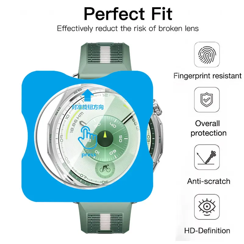화웨이 워치 GT 6 41mm/GT6 Pro 46mm용 간편 설치 도구 스크린 보호필름, 화웨이 GT5/GT5 Pro 42mm/46mm용 강화유리 필름