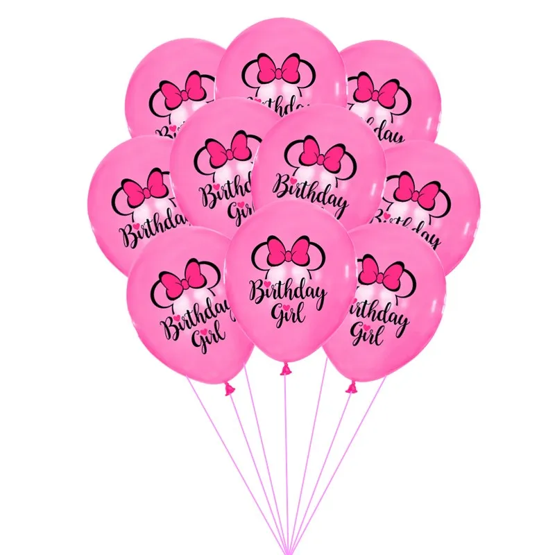 Description Picture 4 of item10pcs Mickey Minnie Mouse Latex Balloons Kids Happy Birthday Party Decorations Baby Shower Toys Air Globos Supplies Kids Favor
