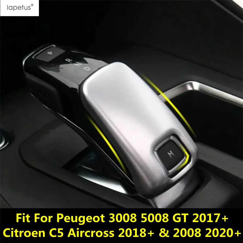 

Gear Shift Head Knob Cover Trim Accessories For Peugeot 3008 5008 GT 2017 -2023 / Citroen C5 Aircross 2018-2023 / 2008 2020-2023