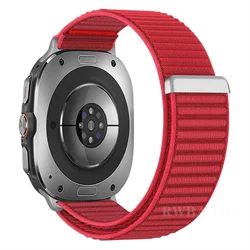 Adjustable Nylon Replacement Strap for Smartwatch - Classic 44mm/40mm Band Accessory (Water red)